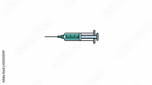 Medical Syringe Injection Vector Icon Animation