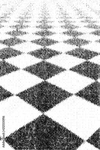 Принти на полотні High-contrast black squares recede into a distant transparent fade
