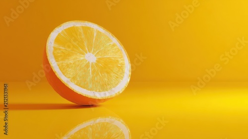 Orange slice closeup