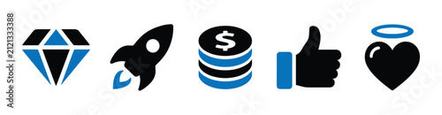 Foto Business Success and Value Concept Icon Set