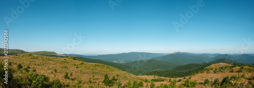 Photography Panorama of the mountains in summer