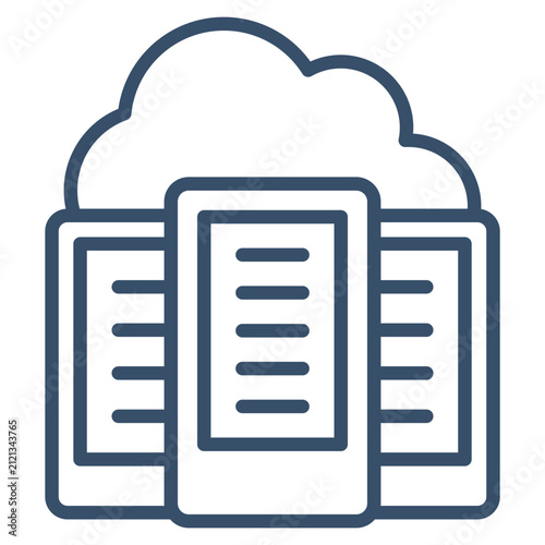 Data Center Icon Element For Design