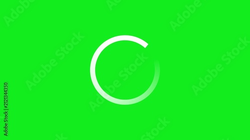 Loading animation green screen. loading progress bar loading symbol buffering