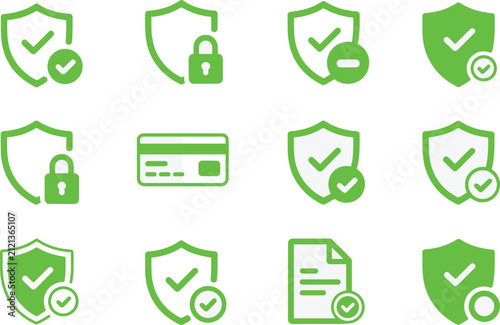 Security Shield Protection Icons Collection for Cyber Safety