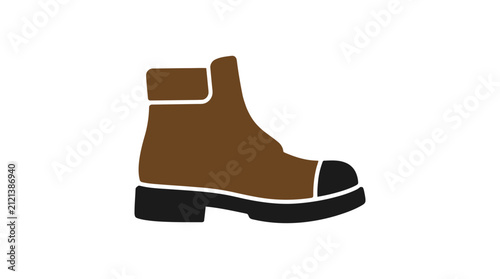 Work boot designed for rugged industrial environments represents durability and safety for construction workers and outdoor laborers who require reliable protective footwear for demanding tasks.