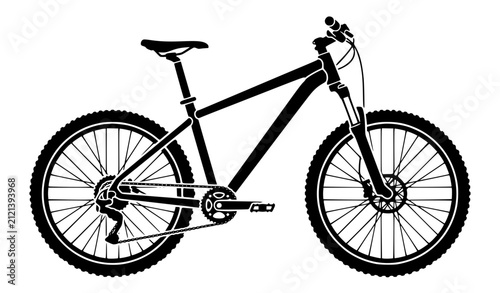 Mountain Bicycle Flat Vector Icon