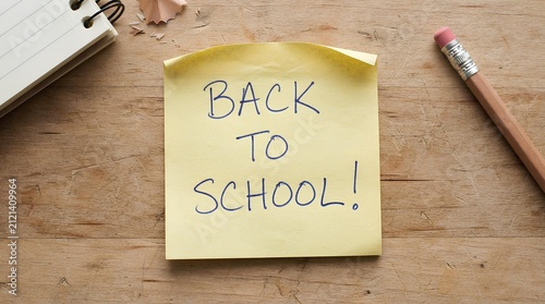 Back to school sticky note