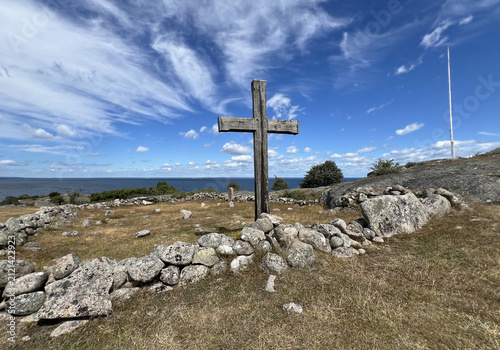 The english cemetery, from 1810, on Hano island in Blekinge, southern Sweden.
