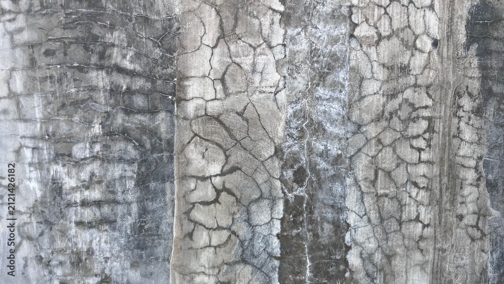 Obraz na plátně Cracked surface shows weathered texture