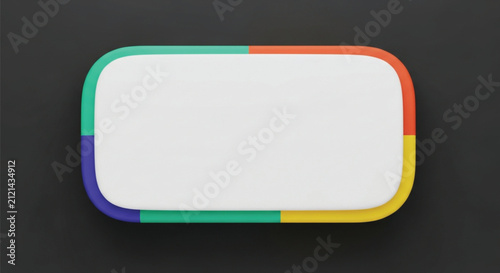 Vibrant Geometric Shape with Rounded Corners and Gradient Colors