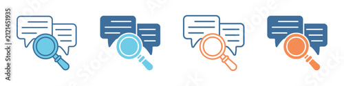 Discourse Analysis Different Icon Set Simple Style Collection