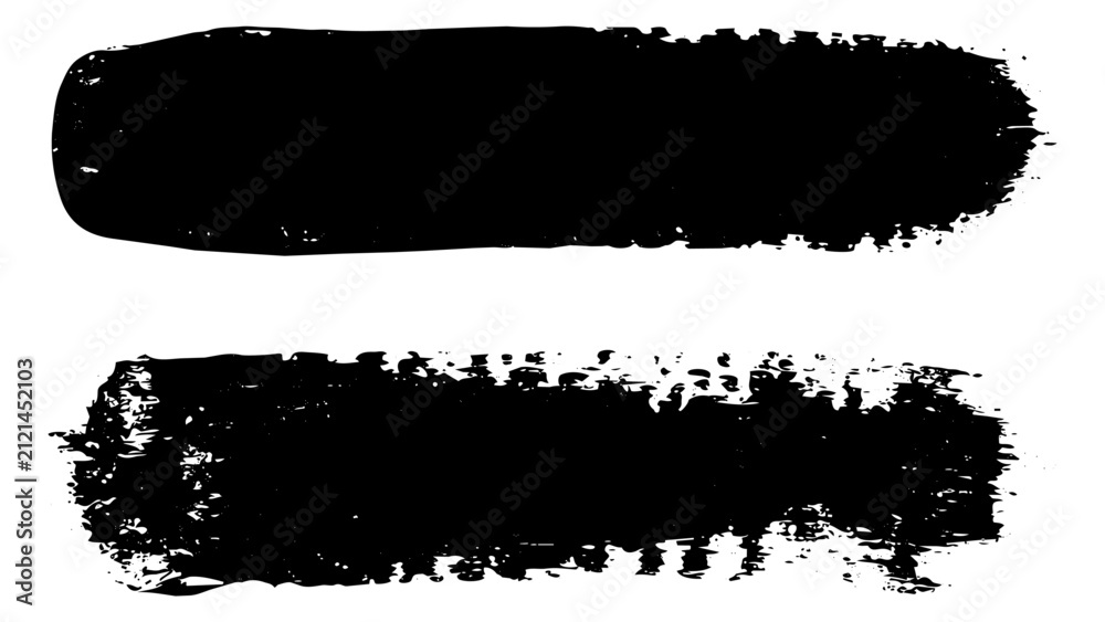 Fototapeta premium Grunge Paint Brush Stroke Set Vector for Distressed Design Background