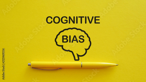 Obraz na plátně Cognitive Bias Concept Illustrating Mental Shortcuts Distorted Thinking Decision