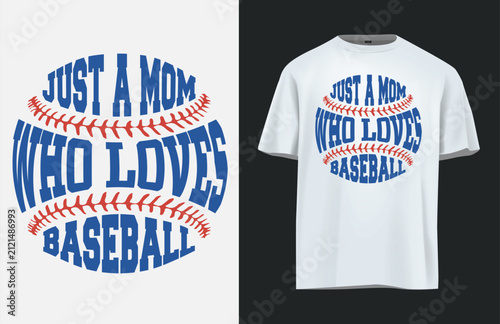 Mom Loves Baseball shirt design