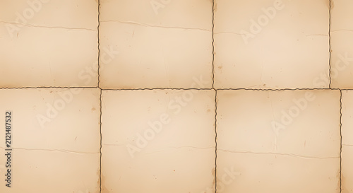 Old Weathered Paper Texture Grid Background With Aged Grungy Creases