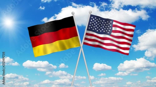 Germany And Usa Flag Loop