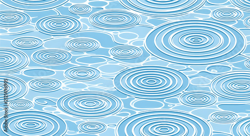 Blue Water Ripple Circles Pattern Background Graphic