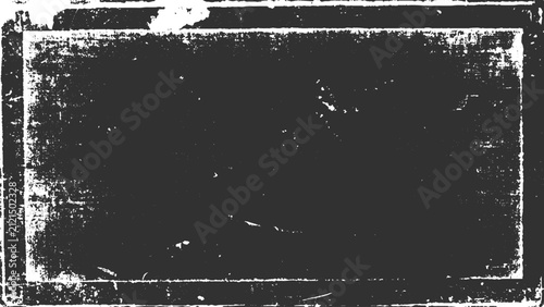 Grunge Texture Background with Distressed White Frame and Film Grain