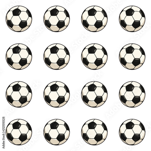 set of soccer balls