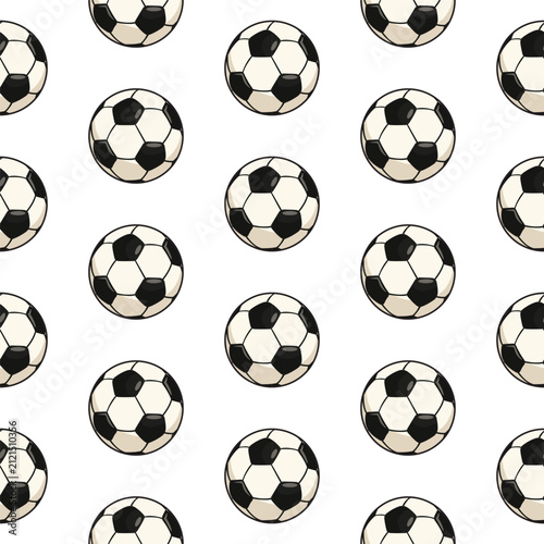 soccer balls seamless pattern