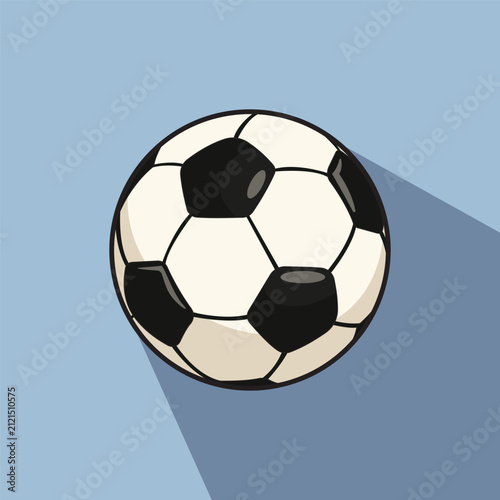 soccer ball on blue background