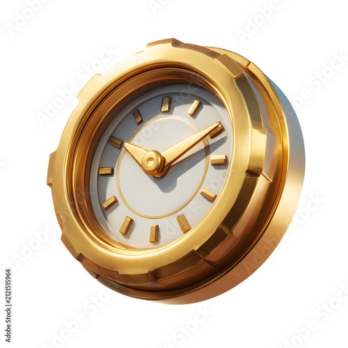 Luxurious Gold Wall Clock with Roman Numerals and Elegant Design