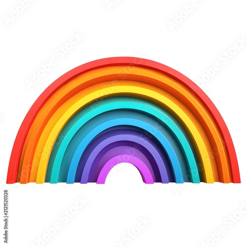 Colorful Rainbow Sculpture with Arc Designs for Artistic and Decorative Use