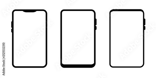 Obraz na plátně Smartphone icon set in a flat and simple style.
