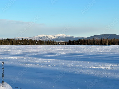 Snowy field in Alaska