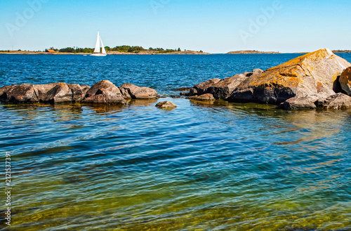 Scandinavian landscape in the Swedish east coast.