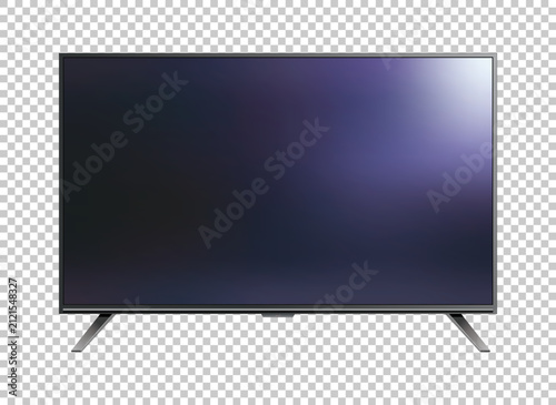 led TV isolated on transparent background
