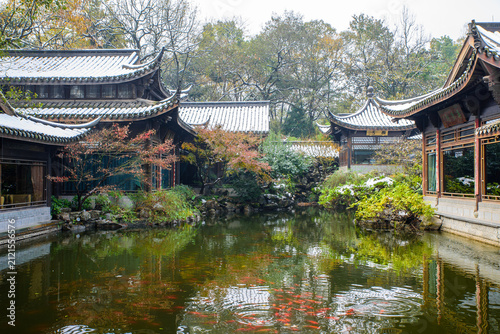Foto Winter Snow Scenery of Weilu at Huagang Guanyu, Hangzhou, Zhejiang, China