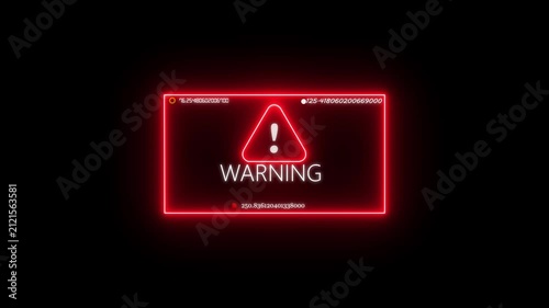 Warning security breach computer hacking warning message hacked Warning icon on the screen privacy protection data hacking malware virus Danger sign. Program interface with warning text hacked alert