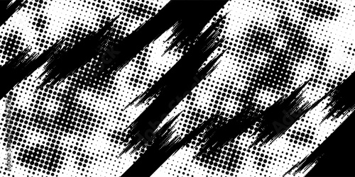 Hand drawn abstract frame. Ink brush strokes mess. Design for poster, invitation, gift card, coupon, book cover. grunge texture background. Dots pop art comics sport style vector illustration.