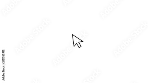 minimal mouse pointer click motion graphic with black background. ui cursor click animation with soft ripple feedback effect. animated mouse cursor press action for interface demonstrations
