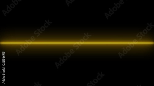 glowing blue neon Straight neon lazer animation of horizontal line on alpha background, straight neon lazer line, seamless loop