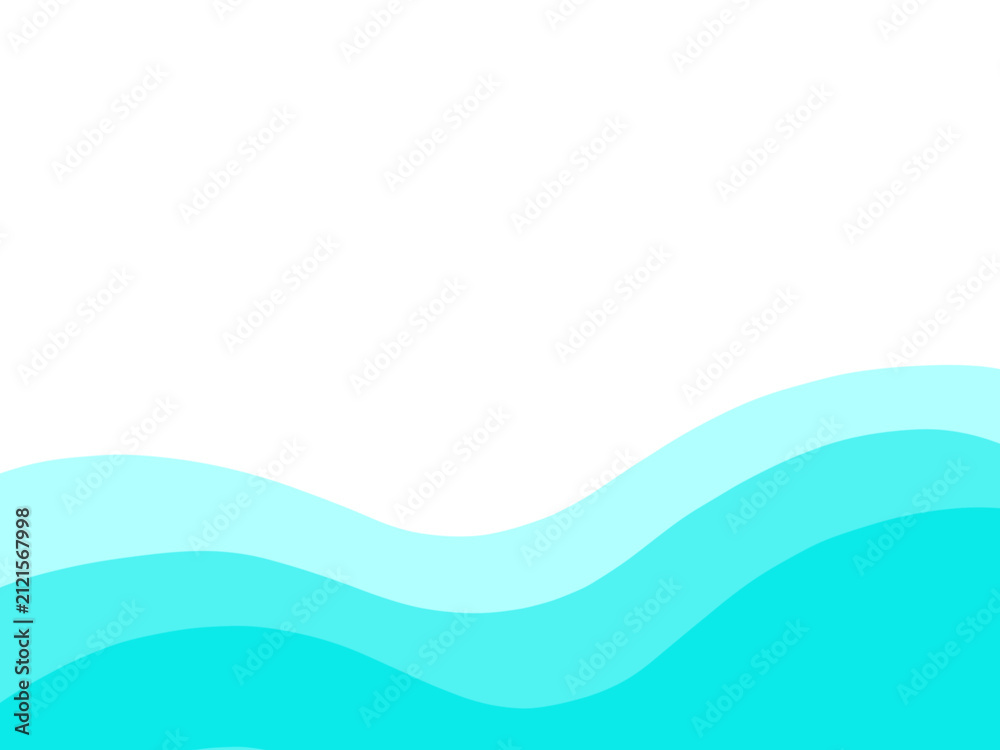 Obraz premium Abstract Blue Wavy Liquid Background with Layered Fluid Shapes, Modern Minimal Banner Design