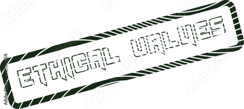 Bild auf Leinwand Authoritative Stamp Mark Highlighting the Significance of Ethical Values and Res