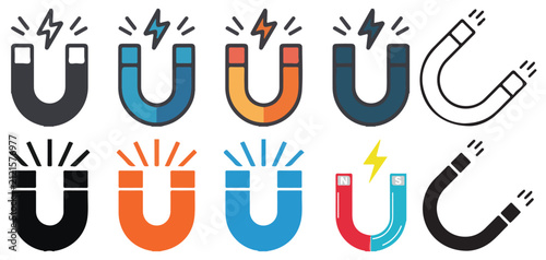 Cuadro en lienzo Creative Magnet Vector Illustrations for Customer Acquisition and Business vect