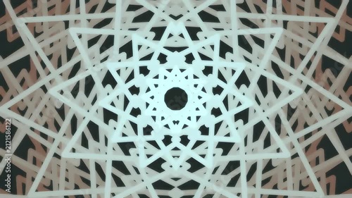 Abstract geometric star pattern with intricate overlapping lines