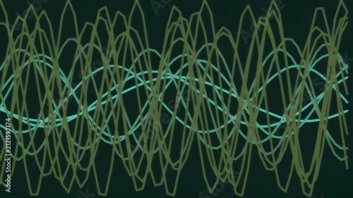 Abstract digital sound waves on a dark background