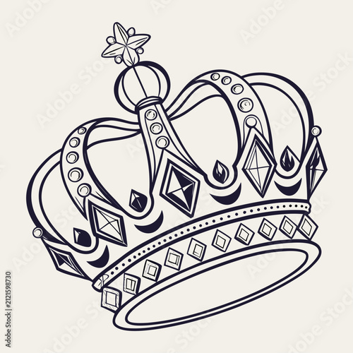Фотография Ornate regal crown illustration with detailed gemstone settings monarchy gemston