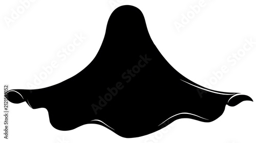 A silhouette of a ghost with flowing fabric, evoking a sense of mystery and the supernatural