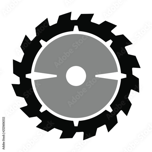 Saw blade icon gear tool