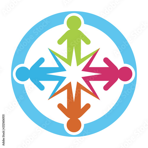 Diverse people holding hands in a circle friendship teamwork unity
