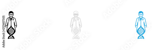 Minimalist icon set of person using traditional water carrier and modern bottle isolated on transparent background, Vector