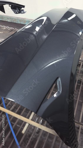 Automotive paint finishing process for a car body panel in a workshop