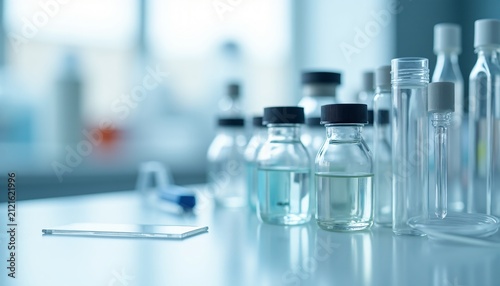 Sterile diagnostic laboratory tools arranged for healthcare social media campaign and medical education content
