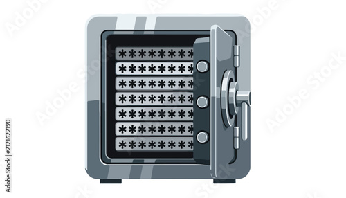 Modern digital safe with keypad lock for secure storage.