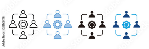 Collaboration Icon Set Multiple Style Collection